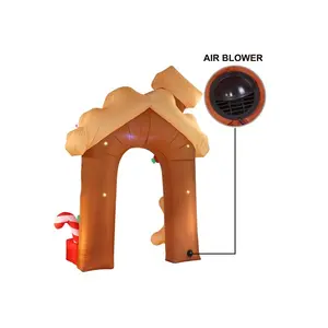 10FT Tall Jumbo Gingerbread Archway Inflatable Decoration