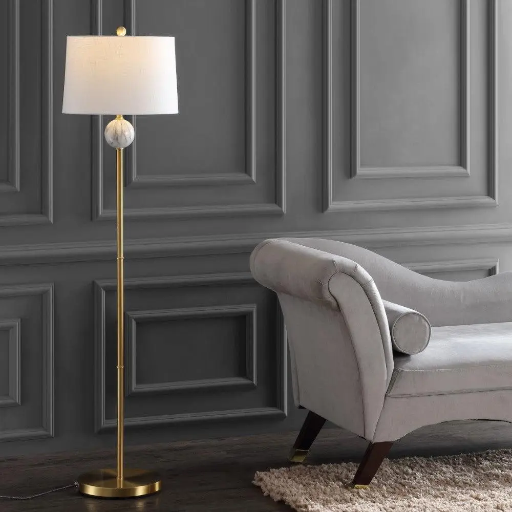 JONATHAN Y Vaughn Modern Metal-Resin LED Floor Lamp, Home Lighting for Living Room, Bedroom