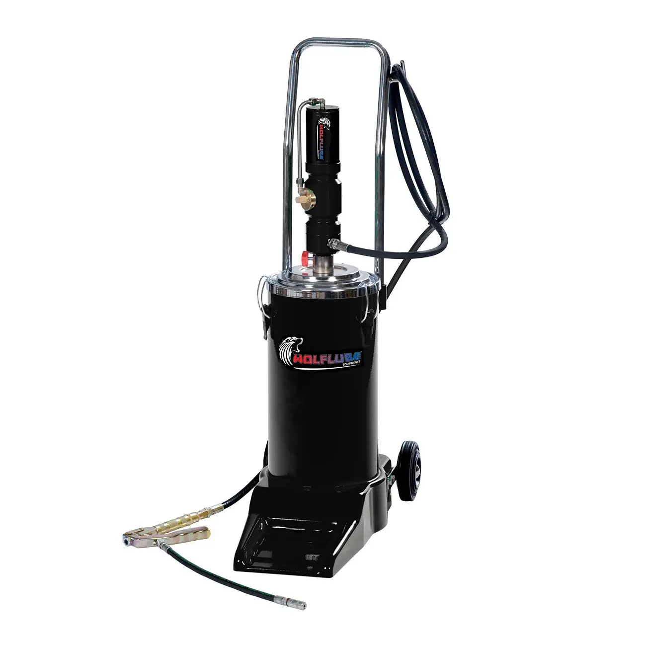 Wolflube Pneumatic wheeled grease pump for 35 lbs