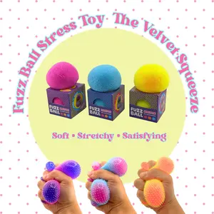 Color-Changing Fuzz Ball Squishy Toy, Slow-Rising/Fast-Rising Sensory Squishies for Gentle Squeezing, Stress Relief Desk Toy, Cute Collectible Gift