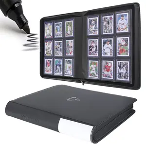 Toploader Binder, Holds 288 Toploaders, 9 Pocket Top Loader Binders with Sleeves, 3x4 Inch Rigid Card Holders for Trading & Sports Cards, Trading Card Album