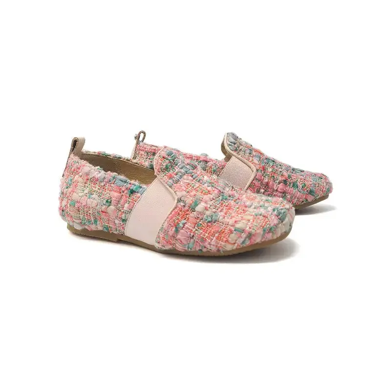 Manuela De Juan Chanel Pink Blue Tweed Smoking Shoe