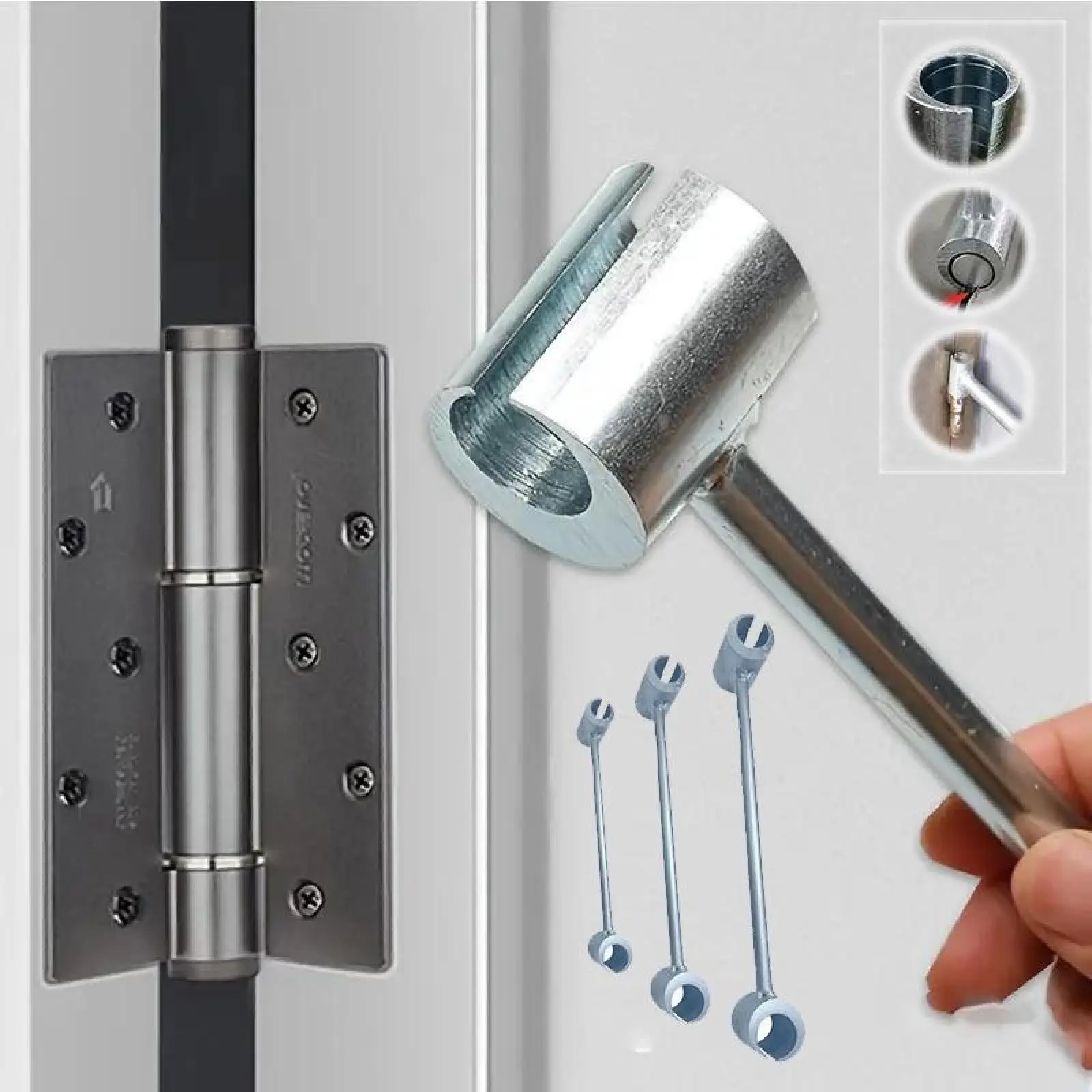 Adjustable Hinge Hole Opener, Hinge Hole Adjustment Wrench, 14-25mm Hinge Repair Tool, Hand Tool, Universal Hand Tool for Home and Office, Hand Tool, Hardware