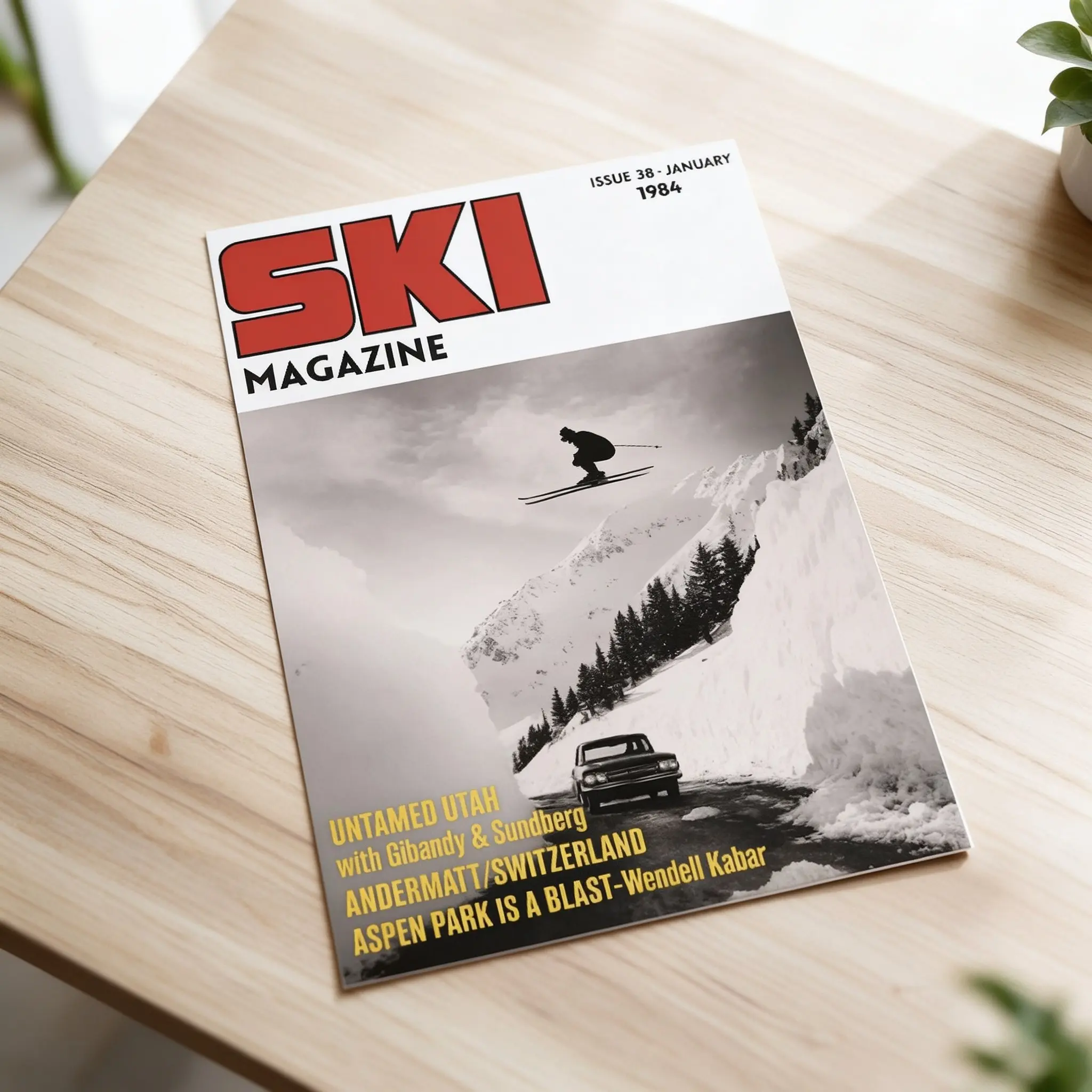 Poster Wall Art, Apres Ski Magazine Cover, Ski Lodge Room Decor, Winter Gift