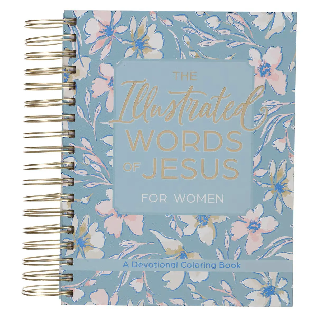 The Illustrated Words of Jesus Women's Wirebound Floral Inspirational Coloring Devotional Book by Carolyn Larsen (Religion & Philosophy, Humanities & Social Sciences), Bible Verses, Birthday Gift Ideas