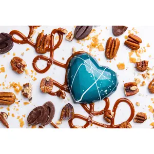 Texas Pecan Caramel Heart Bar Texas Pecan Caramel Heart Bar