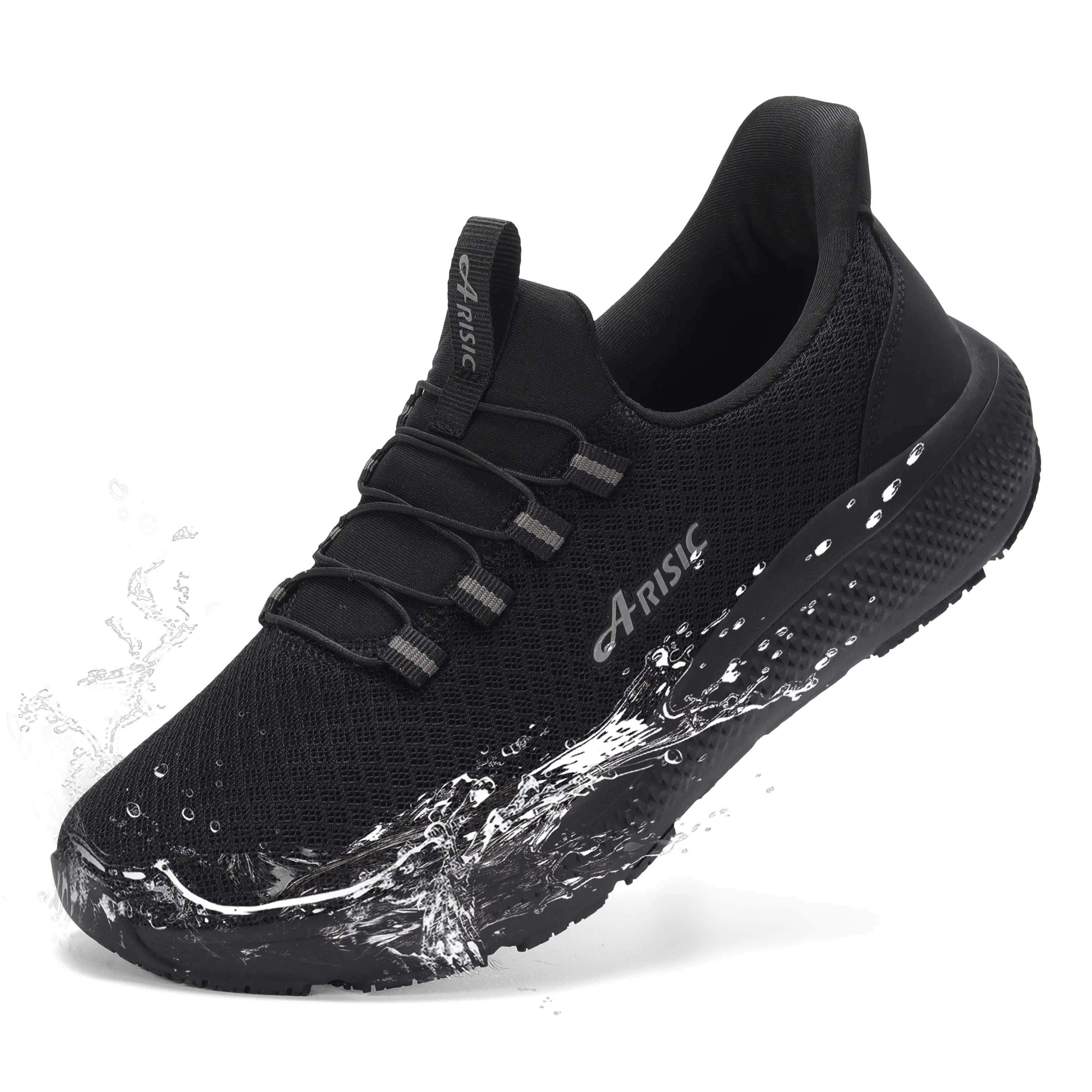 Men's & Women's Non-Slip Slip-On Work Footwear - Waterproof, Soft, Flexible Walking Shoes for Food Service Workers, All-Seasons Water-Resistant Work Shoes