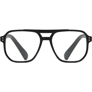 Aviator Reading Glasses for Women Men Oversized Retro Blue Light Blocking  with Spring Hinge