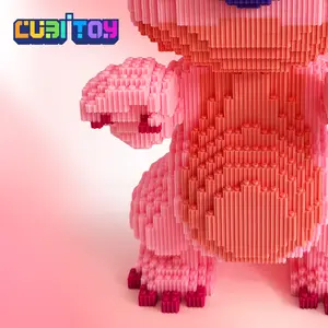 CubiBRICK Animation Series Large Pink Alien (12050 PCS) 3D Micro Building Block Model Collectible Toy