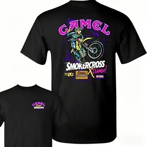 100% pure cotton SmokerCross Xtreme T-shirt, neon-colored off-road motorcycle pattern T-shirt, suitable for off-road motorcycle enthusiasts, vintage 90s motorcycle racing style, streetwear gift