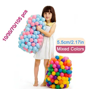 Thick High-Quality Ocean Balls, Ball Pit Balls, Play Pit Balls, 2.17 Inch Diameter, 10/30/70/105 Pieces, Inflatable Pool Fillers, Indoor Water Toys, Safe for Kids, Pe Material