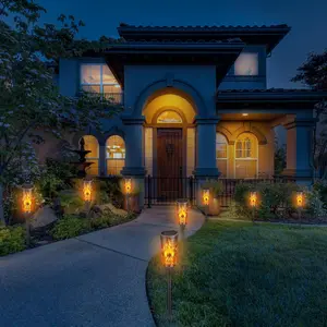 Summer Garden Lights，Solar Flame Torch Lights, IP65 Waterproof Outdoor Decor for Garden, Yard & Lawn, Auto On at Dusk, Off at Dawn summergarden
