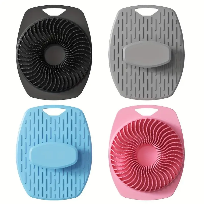 Silicone Body Scrubber Bath Brush - Palm Size, Durable, Waterproof Round Hygienic Brush for All Skin Types, Loofah Sponge Alternative for Deep Cleaning & Soft Skin, Christmas Gift (Home & Festive Party Supplies)