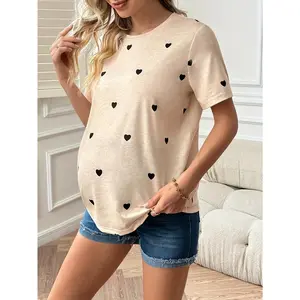 Summer T-shirt for pregnant women, casual shirt, sportswear, comfortable maternity wear