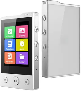 64GB MP3 Player with Speaker,Phinistec Portable Bluetooth Music Player with Built-in HD Speaker, Aluminum AlloyFM Radios,50 Hours Long Battery Life,HiFi Sound,2.4" Touchscreen,Up to 256GB
