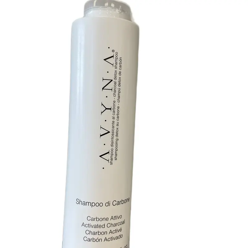 Avyna Activated Charcoal Shampoo Di Carbone - Hair Care Product Featuring Carbon Active Ingredient Cleansing Conditioner Haircare Detox