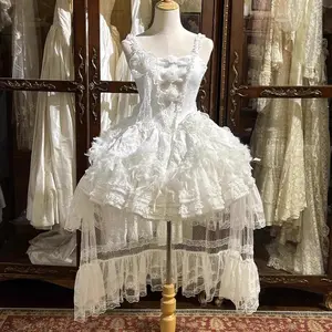 Girls Birthday Lolita Tutu Dress Trailing Princess Adult Party Dress Women Wedding High Quality Dress Photography Clothes