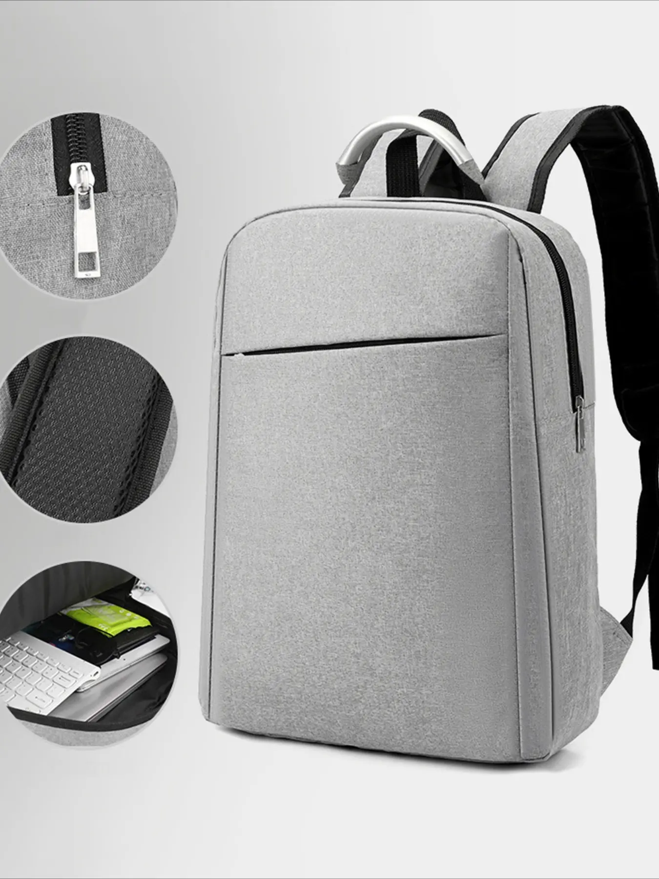 Sleek Minimalist Business Lightweight Laptop Backpack For 14 Inch 15.6 Inch Laptops Comfortable Padded Straps Double Shoulder Backpack For Office Business Trip Daily Use Laptop Bags