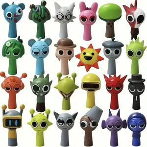 24pcs Sprunki Action Figures Set, Music Game Collectible Dolls, Unique Christmas & Birthday Gifts for Adults & Youngsters, Whimsical Art Style Figurines, Perfect for Car & Desktop Decor, Holiday Gifts Toyset