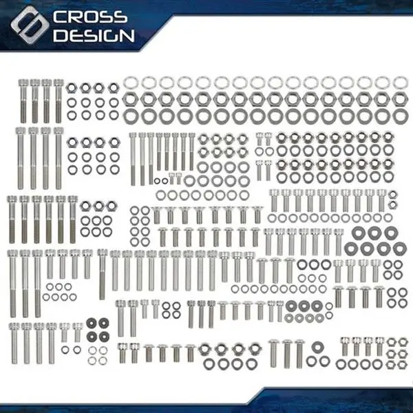 CROSSDESIGN 370PC Stainless Steel Bolt, Screw & Nut Kit - Auto Accessory for 87-06 Yamaha Banshee YFZ350 ATV Motorcycle Handlebars & Grips