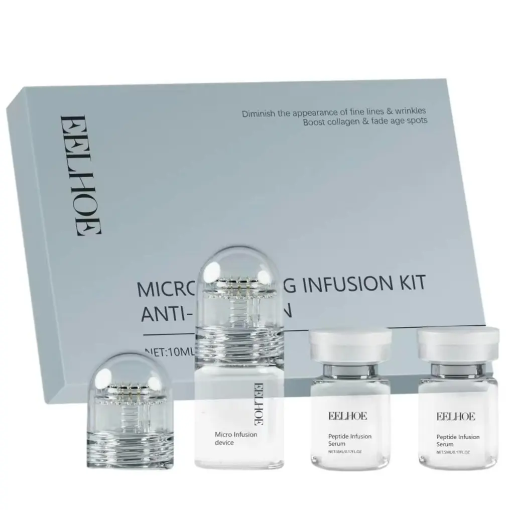 Micro-Infusion Serum 1 - 3 Month Bundle for Wrinkles, Fine Lines & Dark Spots -  At-Home Facial Kit with Collagen &  Hyaluronic Acid Dewy Plumper  Repair skin rejuvenating set