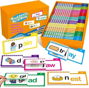 30 Durable Read and Rhyme Flip Books, Sight Words Flash Cards, ABC Vocabulary Educational Toddler Flip