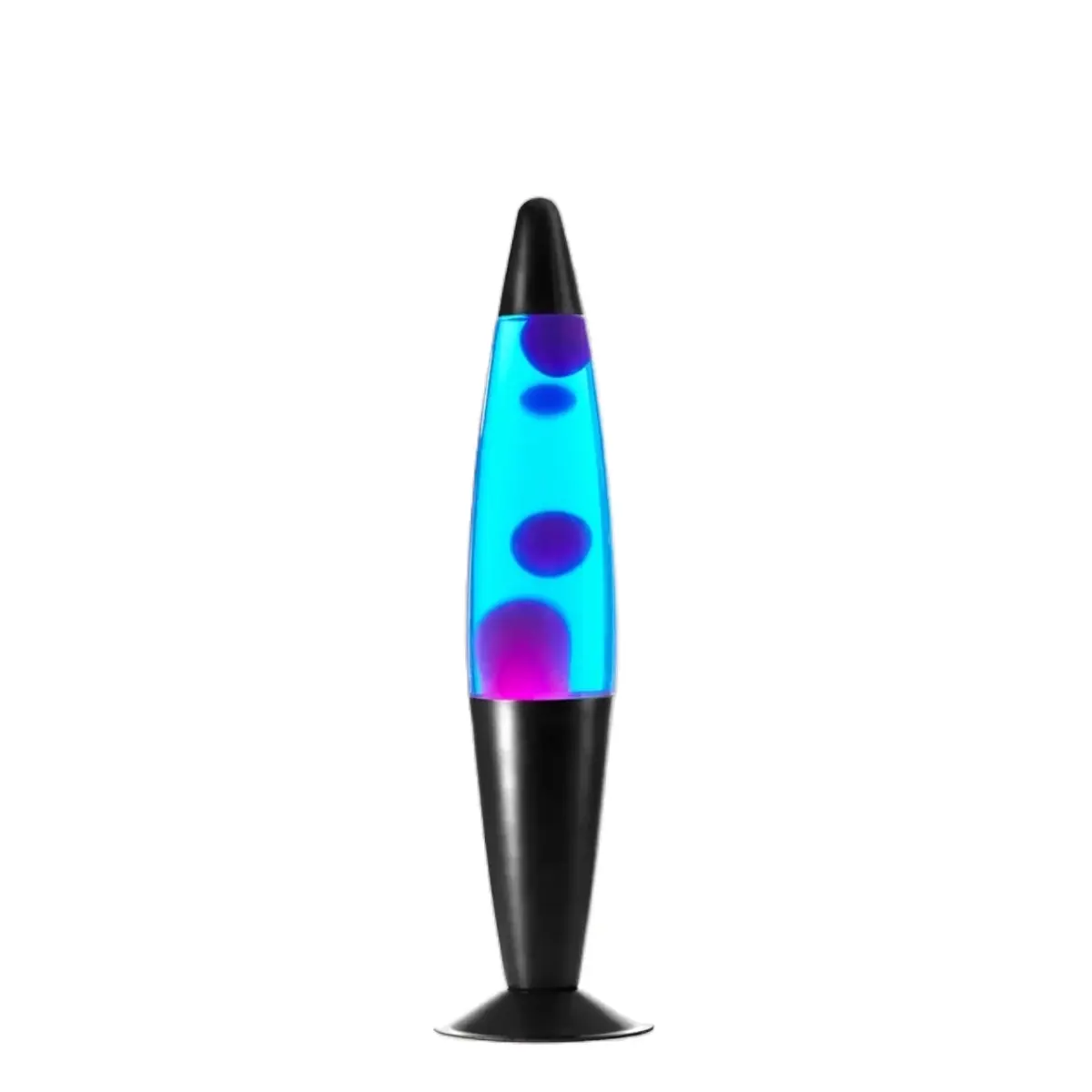Urban Shop 16 in Galaxy LED Motion Effect Ambient Decoration Lamp - Purple Wax in Blue Liquid, Black Metal Base, AC Power Supply, Ideal for Adults' Home, Party Indoor Decor