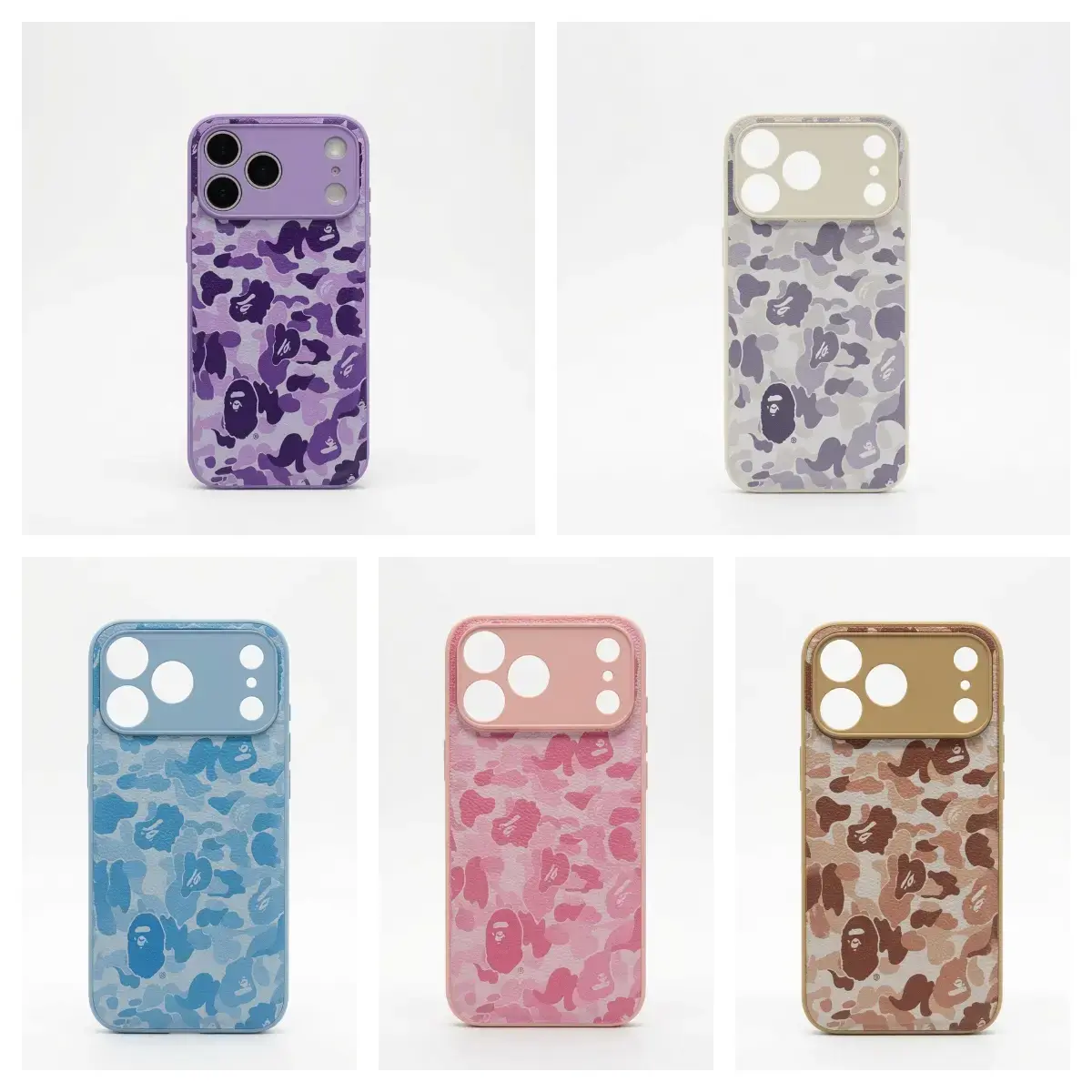 BAPE Ape Head Durable Shockproof Protective Smartphone Casing - Phone Accessories for iPhone 11-17 Pro Max/Plus, Samsung Galaxy S23-25 Devices, Stylish Protective Cover, Glossy