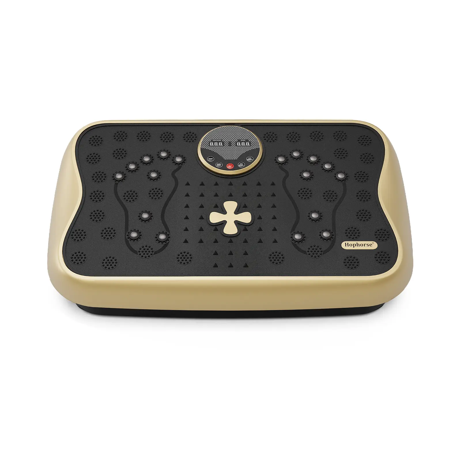 HopHorse Vibration Plate Exercise Machine - Silent Tech Compact Home Workout Gear with 4 Speeds, Glute Exercise Equipment, Resistance Tube Vibration Trainers for Unisex Shaping