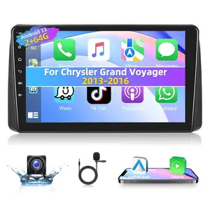 Car Stereo Radio for 【Chrysler Grand Voyager 2013 2014 2015 2016】 with Wireless CarPlay & Android Auto 9 Inch Touch Screen Bluetooth Audio with GPS Navigation Mirror Link WiFi RDS AHD Backup Camera [2+64G/4+64G]