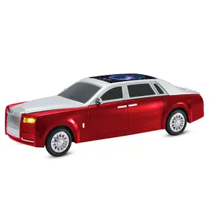 WSTER WS-610 Vintage Rolls-Royce Car Model Bluetooth Speaker with Heavy Subwoofer High Volume Desktop Ornament Bluetooth USB TF Card AUX FM Radio TWS Pairing Birthday Gift TikTokShopBlackFriday Audio Connection lead usb fm rechargeable