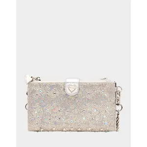 Betsey Johnson WALLET ON CHAIN PHONE HOLDER SILVER
