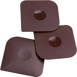 Pan Scrapers Dish Scraper Tool Set, 3Pack Food Scraper Polycarbonate Plastic Pan Pot Scraper, Cast Iron Cleaner Scraper Iron Skillet Scraper Scrubber for Cleaning Grease, Kitchen Scrapper (Brown)