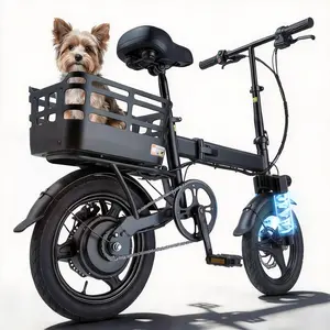 Folding Electric Bicycle 500W Motor, 18MPH Commuter Ebike, 14 Inch Electric bike for Adults, 36V 12Ah Battery, Up to 30 Miles Range, 3 Riding Modes outdoorfun