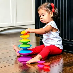 Rainbow Rotating Wheel Toy, Stackable Interactive Learning Toy for Babies & Toddlers, Educational Development Activity Gift, baby toys, toddler toys, kids games, sensory toys, kids toys, learning & education toys, Learning Materials