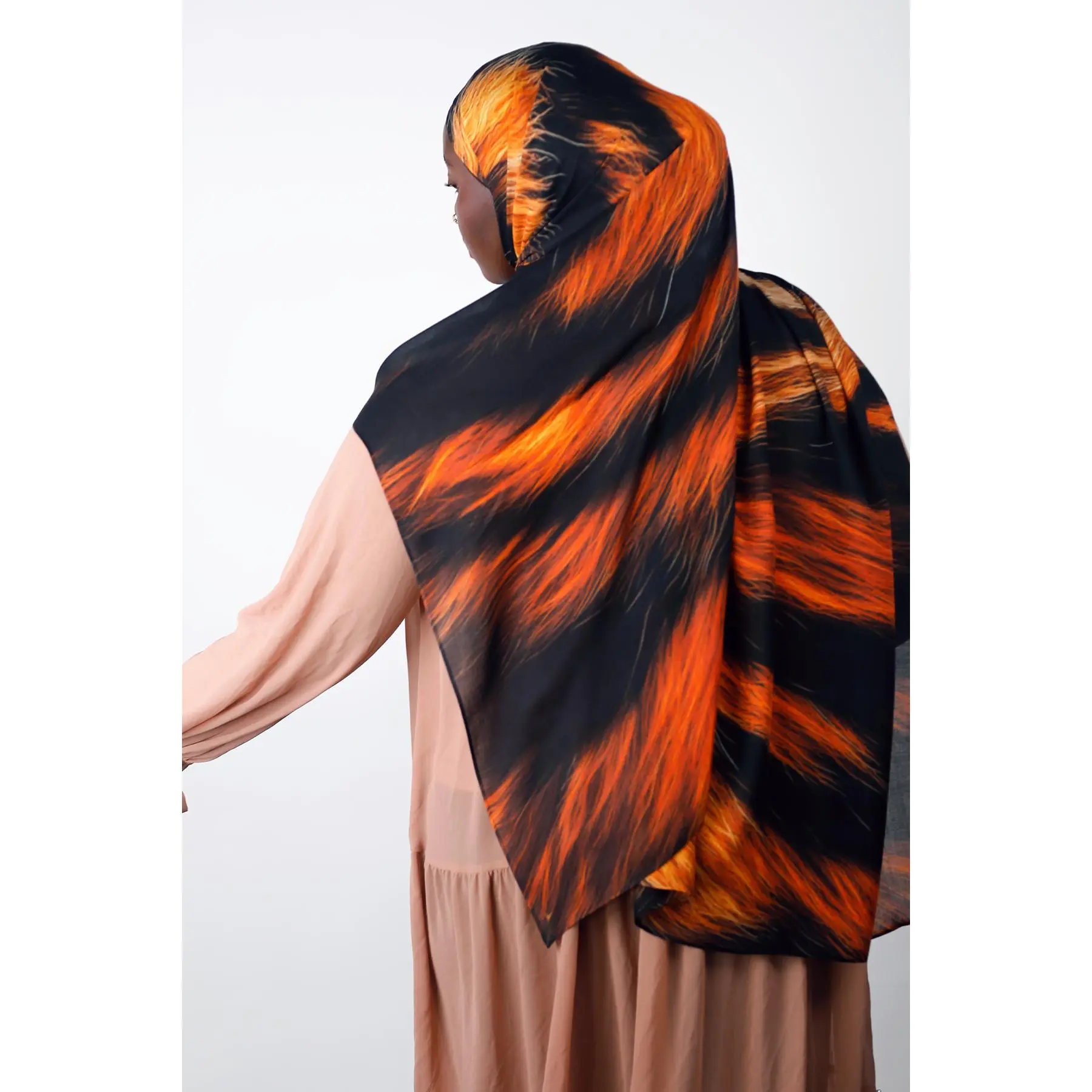 Mongolia Tiger Modal Print Hijab