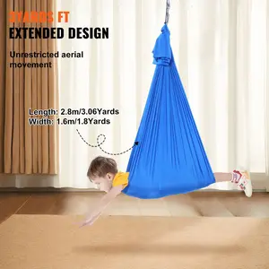 VEVOR Sensory Swing for Kids, 3.1 Yards, Therapy Swing for Children with Special Needs, Cuddle Swing Indoor Outdoor Hammock for Child & Adult with Autism, ADHD, Aspergers, Sensory Integration, Blue