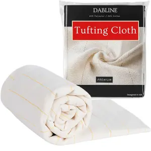 DABLINE Large Overlocking Primary Tufting Cloth for Rug Tufting Durable Performance Fabric High Quality Material 26x26 Stitches per Inch Fray-Free Edges