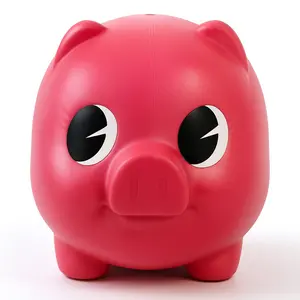 Colorful Plastic Piggy Bank for Kids & Adults – Durable Coin Saver in All Colors | Money Box for Home & Gifts Decor Transparent
