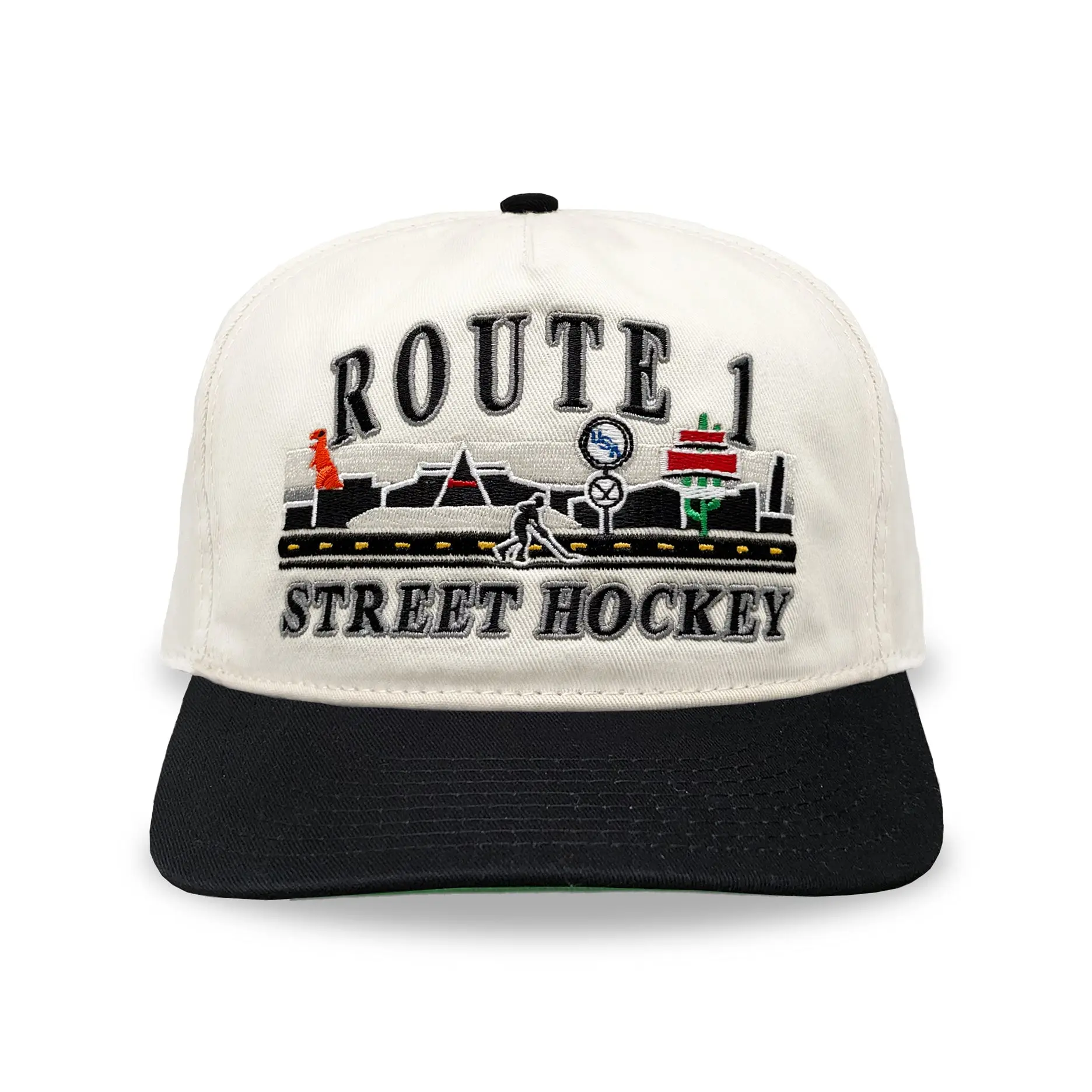 Route 1 Street Hockey Snapback: Cream