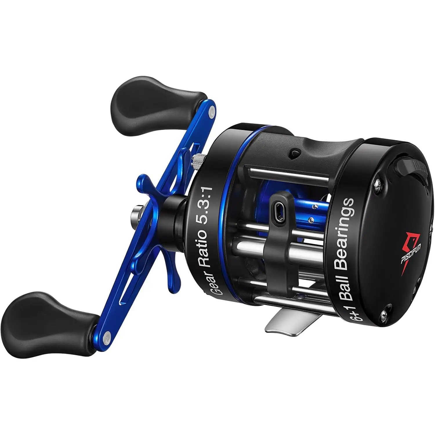 Chaos XS Baitcasting Fishing Reel - Smooth Saltwater Inshore Surf Trolling Reel for Catfish, Musky, Bass, and Pike, Reinforced Metal Design