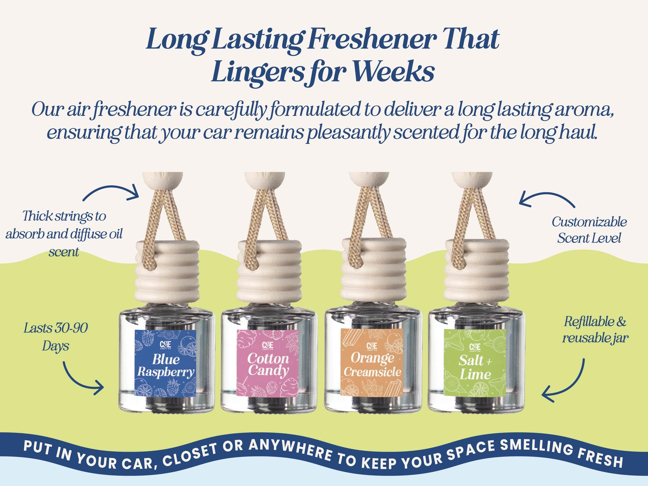 Multiple Pack Scented Car Fresheners Bundle – Multi Unique Scents, 8ml Each Multiple Pack Scented Car Fresheners Bundle – Multi Unique Scents, 8ml Each