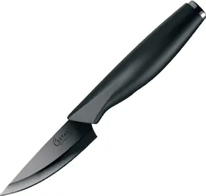 Charcuterie Board Accessories : Ceramic Paring Knife Blade Never Needs Sharpening; 3 Inch or 4 Inch Paring Knife with Sheath - Black Mirror Finish Razor Sharp Blade by Cestari