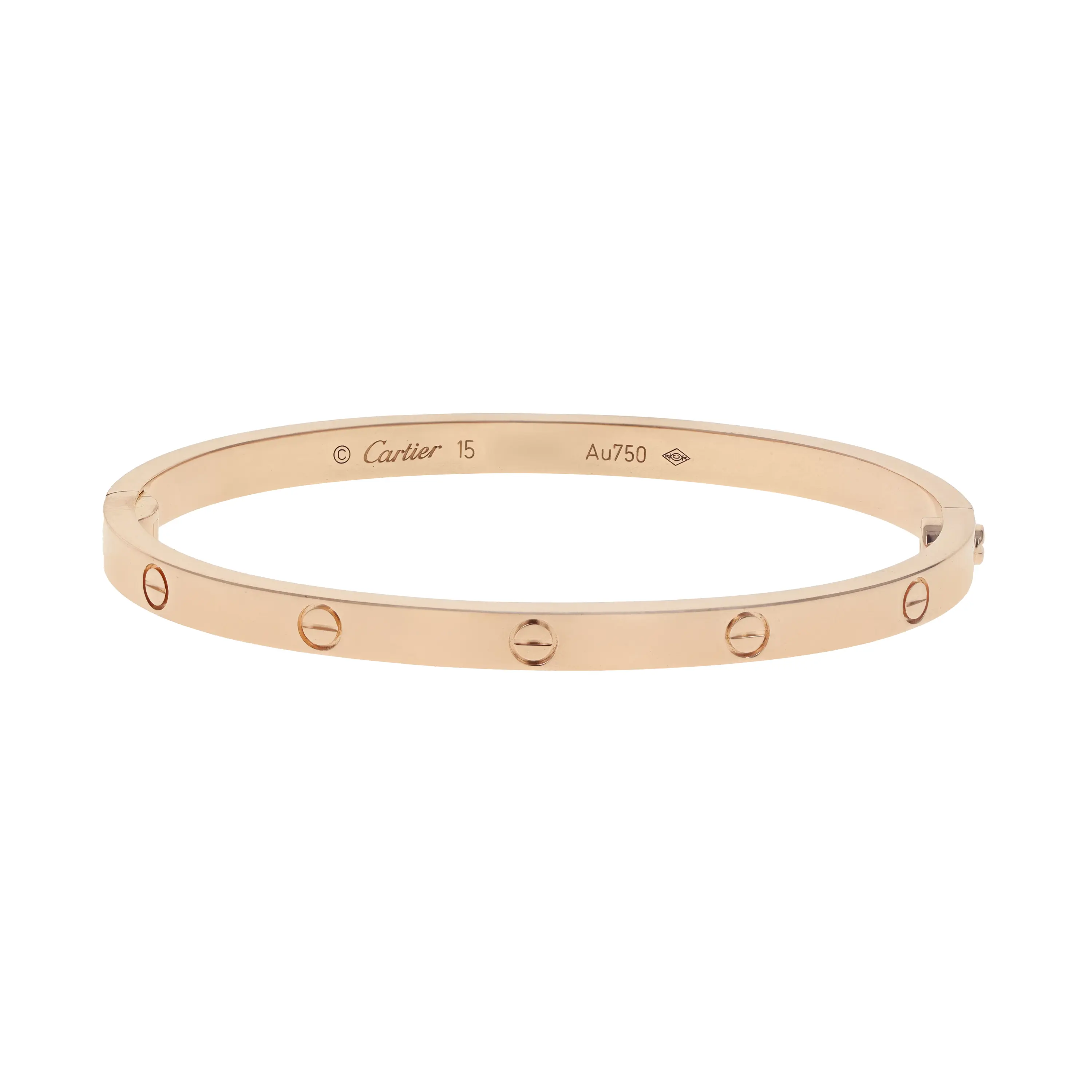 Pre-owned Cartier Small Love Bracelet Size 15