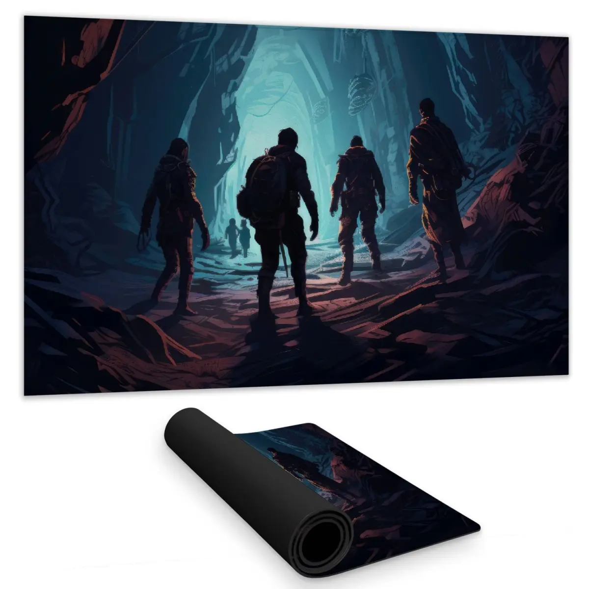 212 MAIN Secret Society Rectangular Gaming Mouse Pad, 14x24 in., High-Quality Materials, Non-Slip Rubber Backing, Easy-to-Clean Surface, for Gamers & Decorators, Office-Ready, 14 X 24 In.