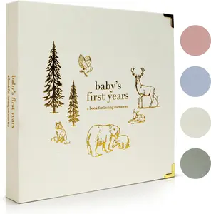 Keepsake Baby Memory Book for Boys and Girls – Timeless First 5 Year Baby Book – Neutral Journal Scrapbook or Photo Album - Record a Milestone for Every Event from Birth to Age 5