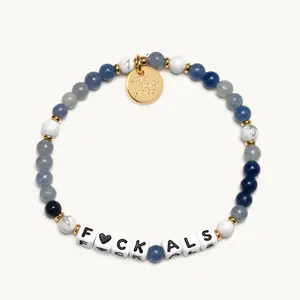 Little Words Project - F<3CK ALS Bracelet – Giveback Collection, Stone Beaded Design, Trackable Kindness Bracelet – Choose Your Size
