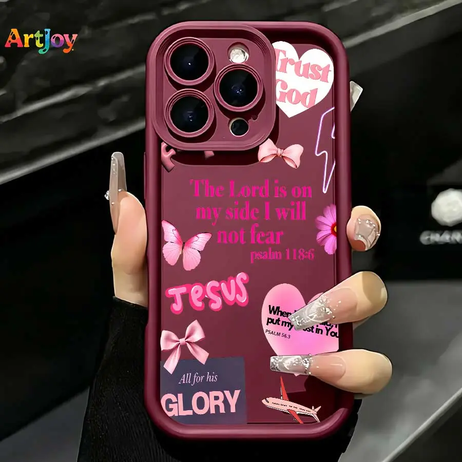 Trust God Jesus Inspirational Scripture Print Phone Case， For Galaxy S25, S24, S23, S22, S21 PLUS, FE And Ultra,Galaxy A33 Compatible With For Iphone17 Pro Max, 16, 15, 14 And 13. It Makes A Perfect Gift For Birthdays, Holidays,, Tpu, Accessories, Smartph
