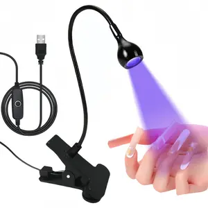 🎀Gooseneck Gel Nail Curing Lamp 🎀Adjustable Gooseneck with Clip Fixation | 4-Level Dimming & Quick Drying, No Hand Darkening | UV Glue Curing-Specific Nail Equipment