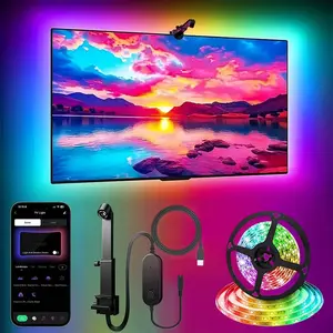 Smart TV Backlight LED Sync Lights RGB Backlit for 55-65 Inch TVs, USB Powered Music Sync with Multiple Scene Modes, Ideal for Gaming and Display